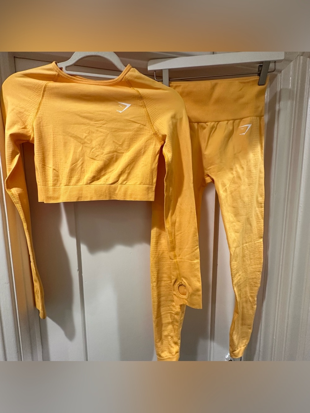 Gymshark Seamless Yellow Leggings & Crop Top Set